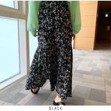 ブラック | 花柄 マーメイド スカート ロング丈 韓国ファッション | RAKUku