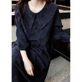 ビッグ襟 ビッグカーラー ロングワンピース | RAKUku | 詳細画像4 