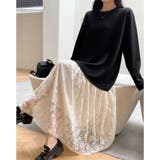 24NEW 異素材 レース ワンピース  エレガント ゆったり ワンピース | RAKUku | 詳細画像8 