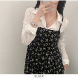 ブラック | デイジーフラワーキャミソールロングワンピース 韓国ファッション | RAKUku