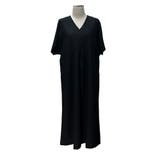 ストレスフリー Vネック ゆったりワンピース 半袖  ロング丈 | RAKUku | 詳細画像14 