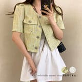 24NEW 半袖 ツイードジャケット 夏ジャケット 韓国風 | RAKUku | 詳細画像1