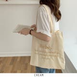 クリーム | 24NEW 刺繍ロゴトートバッグ レタリング | RAKUku