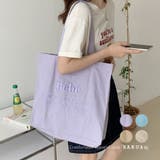 24NEW 刺繍ロゴトートバッグ レタリング | RAKUku | 詳細画像1