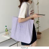 パープル | 24NEW 刺繍ロゴトートバッグ レタリング | RAKUku