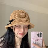 麦わら帽 帽子 ハット UVカット ストローハット リボン帽子 | RAKUku | 詳細画像3 