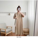 ベージュ | 24NEW 半袖 ワンピース 夏 春 ロング丈 マタニティウェア | RAKUku
