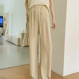 産前産後 夏 ロング丈 パンツ ワイドパンツ ウエストドロスト | RAKUku | 詳細画像3