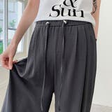 産前産後 夏 ロング丈 パンツ ワイドパンツ ウエストドロスト | RAKUku | 詳細画像7