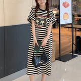 ボーダー柄 Tシャツワンピース マタニティー 大きいサイズ | RAKUku | 詳細画像3