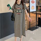 ボーダー柄 Tシャツワンピース マタニティー 大きいサイズ | RAKUku | 詳細画像4