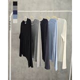 さらてろ ストレッチラウンドトップス カットソー 長袖 無地 薄手 涼しい | RAKUku | 詳細画像1 