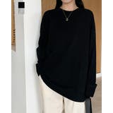 ラウンドロングTシャツ ロンT シンプル Tシャツ インナー 長袖 無地 | RAKUku | 詳細画像1 