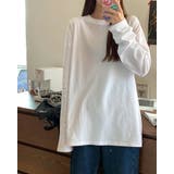 ラウンドロングTシャツ ロンT シンプル Tシャツ インナー 長袖 無地 | RAKUku | 詳細画像4 