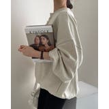 2color ラウンドレースアップ ランタンスリーブスウェット | RAKUku | 詳細画像5 