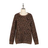 2color レオパード クルーネック ニットプルオーバー ゆったり 暖かい | RAKUku | 詳細画像10