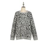 2color レオパード クルーネック ニットプルオーバー ゆったり 暖かい | RAKUku | 詳細画像13