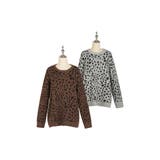 2color レオパード クルーネック ニットプルオーバー ゆったり 暖かい | RAKUku | 詳細画像14