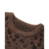 2color レオパード クルーネック ニットプルオーバー ゆったり 暖かい | RAKUku | 詳細画像15