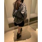 2color レオパード クルーネック ニットプルオーバー ゆったり 暖かい | RAKUku | 詳細画像7