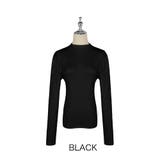 ブラック | 9color ハイネック カットソー | RAKUku