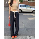 2color ウエスト配色ストライプパンツ きれいめパンツ オフィスカジュアル | RAKUku | 詳細画像7 