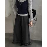 3color 裾フリルワイドパンツ フリルパンツ | RAKUku | 詳細画像2 