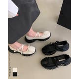 クロスストラップ メリージェーン シューズ レディース 厚底 4cm リボン | RAKUku | 詳細画像1