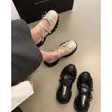クロスストラップ メリージェーン シューズ レディース 厚底 4cm リボン | RAKUku | 詳細画像8