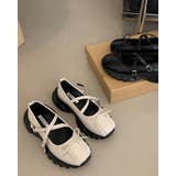 クロスストラップ メリージェーン シューズ レディース 厚底 4cm リボン | RAKUku | 詳細画像5