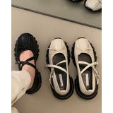 クロスストラップ メリージェーン シューズ レディース 厚底 4cm リボン | RAKUku | 詳細画像7