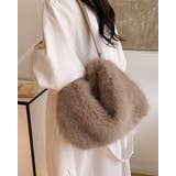 ブラウン | 3color エコファー ショルダーバッグ | RAKUku