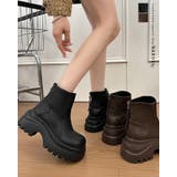 2color 厚底ショートブーツ フェイクレザー | RAKUku | 詳細画像1 