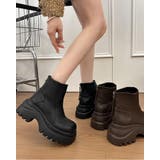 2color 厚底ショートブーツ フェイクレザー | RAKUku | 詳細画像2 