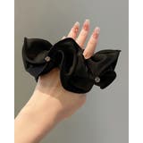 ストーン キラキラ シュシュ ダブルフリル ビッグフリル エレガント 高級感 | RAKUku | 詳細画像5 