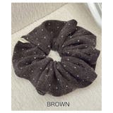 ブラウン | 2color ドットシュシュ 秋冬 | RAKUku