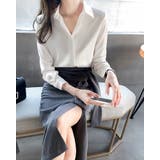 ホワイト | ブラウス オフィス カジュアル | RAKUku