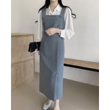 グレー | スクエアカラーサイドボタン ワンピース ワンピー | RAKUku