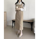 ベージュ | スクエアカラーサイドボタン ワンピース ワンピー | RAKUku