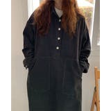 ブラック | ワンピース コーデュロイ オーバーシルエット | RAKUku