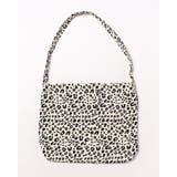 アイボリー | ヒョウ柄 トートバッグ ショルダーバッグ | RAKUku