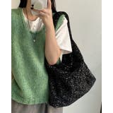 ブラック | スパンコール トートバッグ ショルダーバッグ | RAKUku