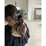 ブラックグレー | シュシュ 夏 ヘアゴム ヘアアクセサリー ブラック シンプル | RAKUku