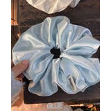 ブルー | シュシュ サテン ヘア | RAKUku