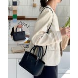 ボタンスクエアレザーミニトートバッグ レーディス バッグ | RAKUku | 詳細画像1 