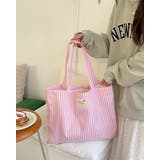 ピンク | 25ss ストライプトートバッグ サブバッグ かわいい 韓国系 パステル | RAKUku