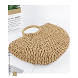 ストローラウンドかごバッグ 手編み | RAKUku | 詳細画像1 