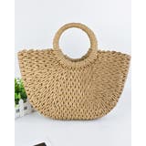 ラウンド | ストローラウンドかごバッグ 手編み | RAKUku