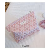 ハート | 花柄マルチポーチ 化粧ポーチ メイクポーチ | RAKUku