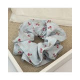 ライトブルー | フラワーシュシュ 花柄 小花柄 | RAKUku